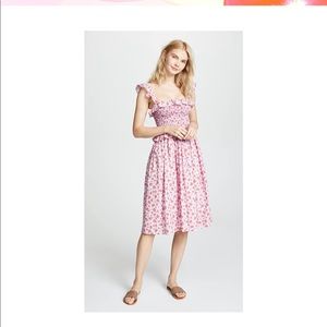 Amanda Uprichard Smocked Midi Dress